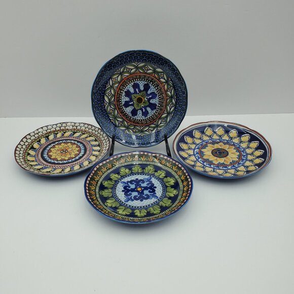 Williams Sonoma Sicily Appetizer Plates Colorful Mosaic 6" Dessert Bread Plates - Picture 1 of 7